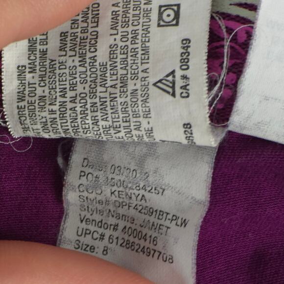 Gloria Vanderbilt Shorts Womens 8 Purple Cargo Rolled Cuff Stretch Style Janet - Picture 10 of 10